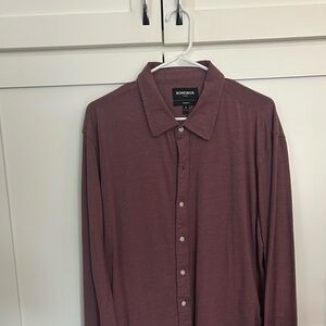 Bonobos Men's Casual Button Down Shirt - Maroon